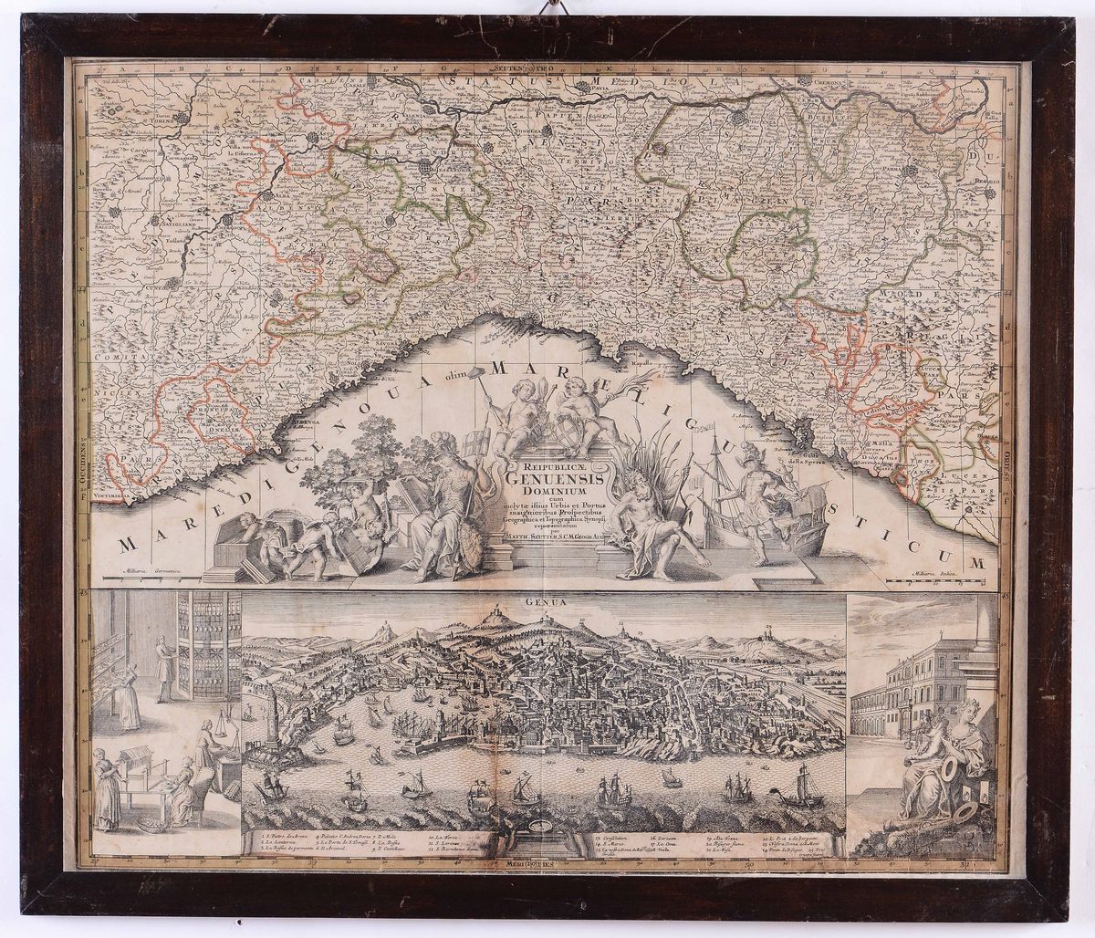 Seutter, Matthauslo Stato della Repubblica di Genova - Reipublicae Genuensis Dominium..augusta, S...