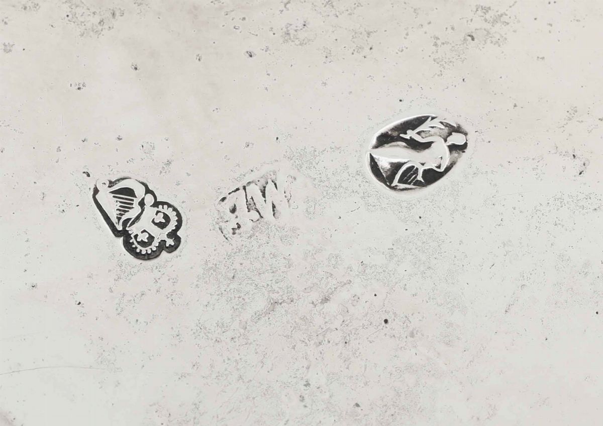 Alzata in Argento Fuso, Sbalzato e Cesellato. Dublino XVIII Secolo, Marchio Dell'argentiere Jw (n...