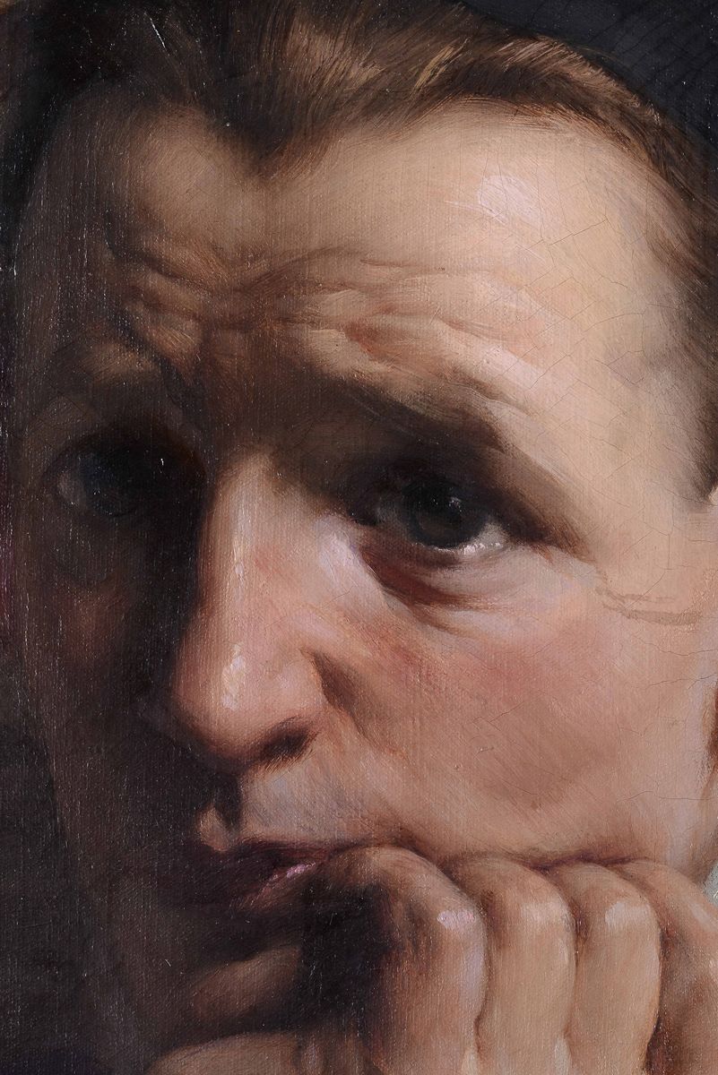 Camillo Verno (1870-1942)autoritratto Giovanile