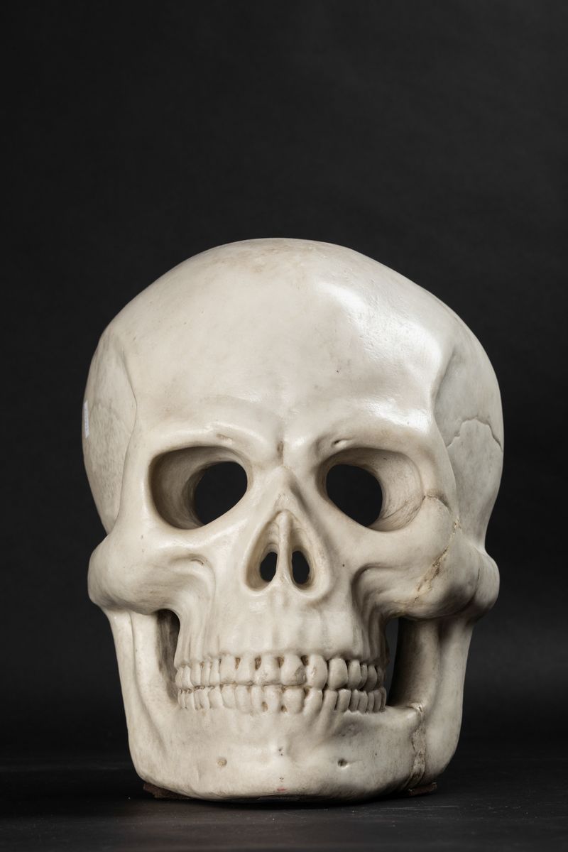 Memento Mori in Marmo Bianco, Probabile XX Secolo