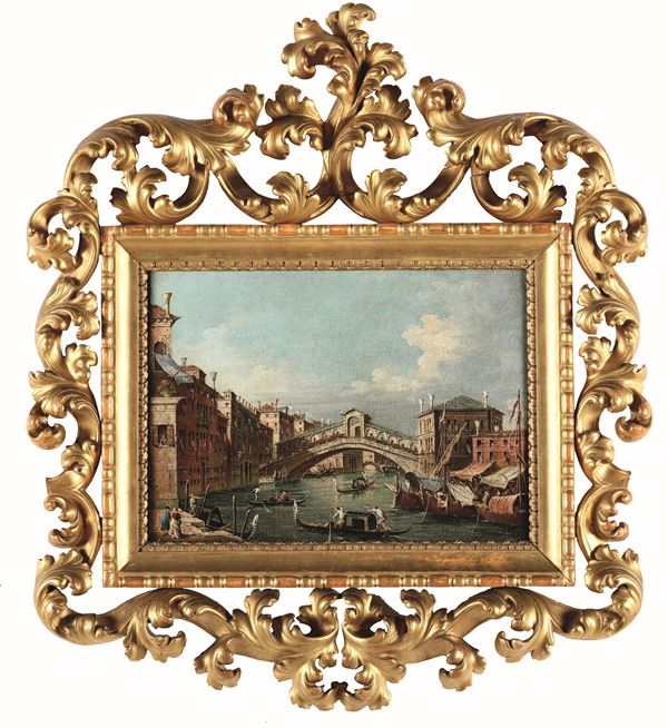 Giacomo Guardi (Venezia 1764-1835) Veduta del ponte di Rialto a Venezia
