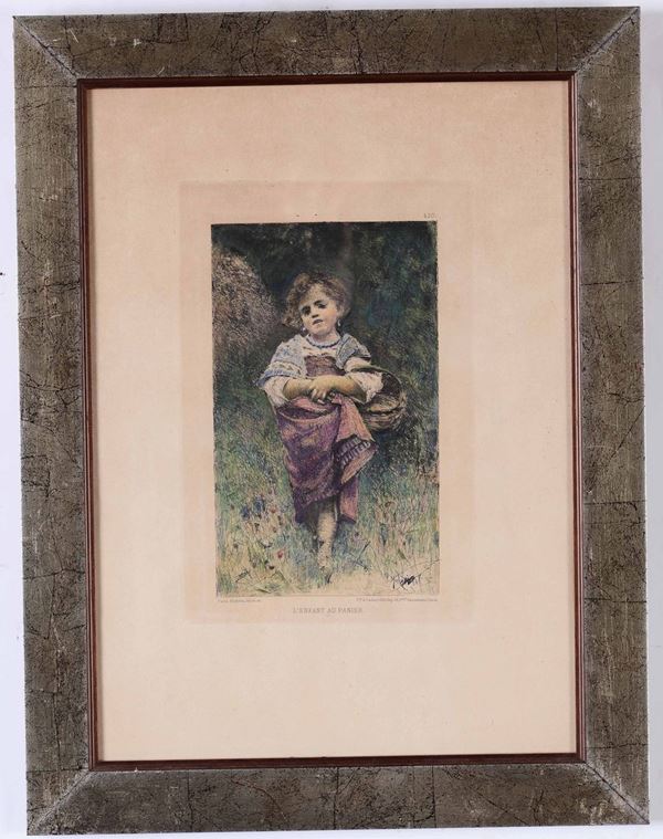 Francesco Paolo Michetti (1851 - 1929) L'enfant au panier