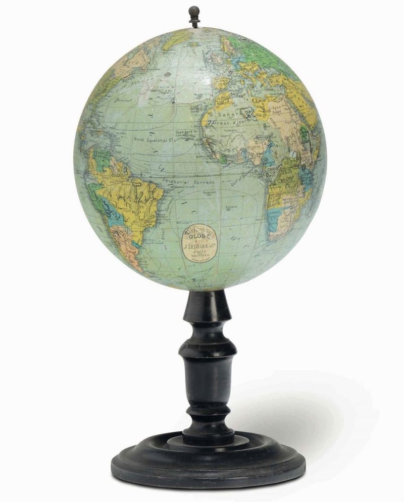 Piccolo globo terrestre, Francia inizio XX secolo  - Auction Marittime Art and Scientific Instruments - Cambi Casa d'Aste