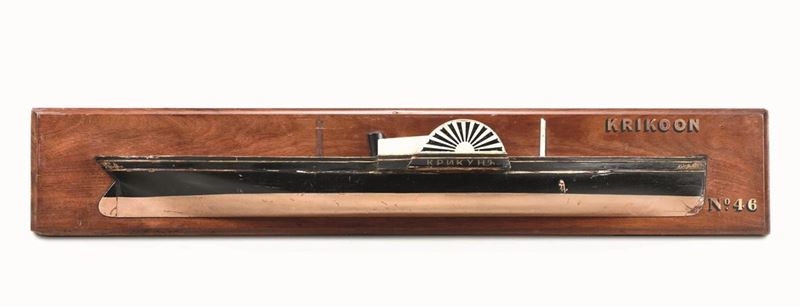 Mezzo modello di battello a ruote, Gran Bretagna fine XIX secolo  - Auction Marittime Art and Scientific Instruments - Cambi Casa d'Aste