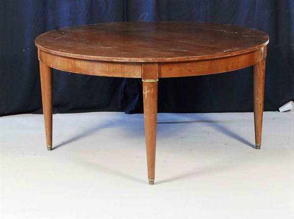 Tavolo rotondo in mogano, XX secolo