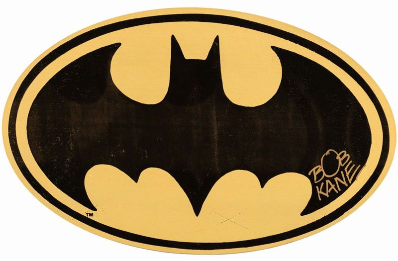 Bob Kane (1915-1988) Batman adesivo - Asta Out of the Ordinary