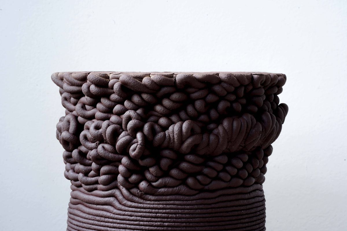 Gt2p With Friedman Benda Galleryremolten N3: 3d Printed Volcanic Rock Dysgraphia Vase, 2020