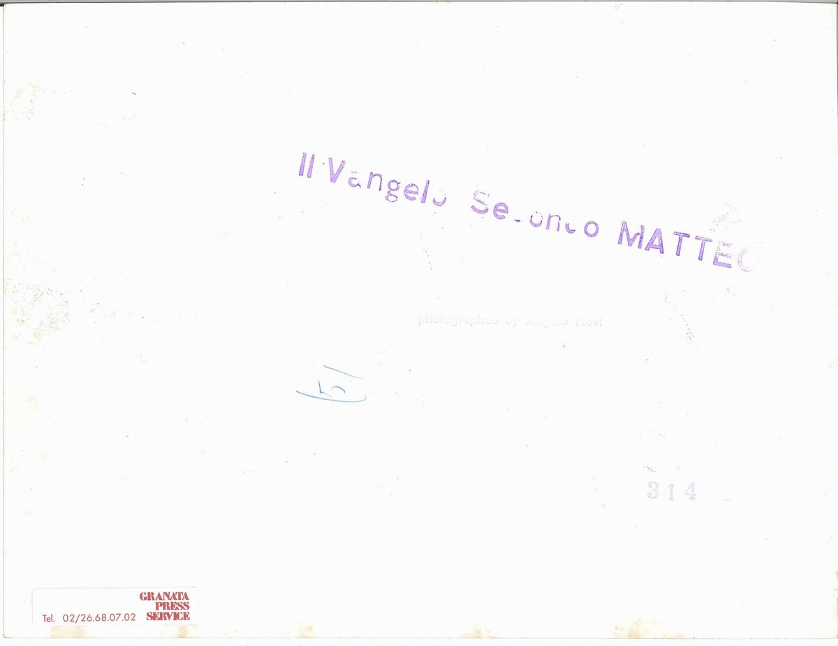 “il Vangelo Secondo Matteo”, 1964