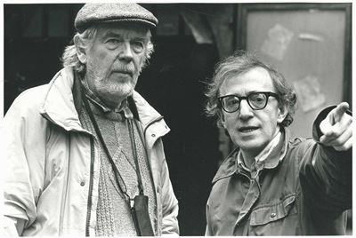 Woody Allen con Sven Nykvist Durante le Riprese del Film “another Woman”, 1988