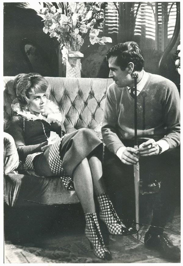 Jane Fonda e Roger Fadim, sul set del film “La Ronde”