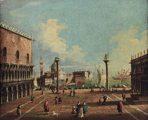 Artista del XIX secolo Veduta di Piazza San Marco a Venezia
