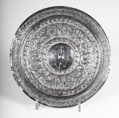 Formella Circolare in Argento Sbalzato, XIX Secolo