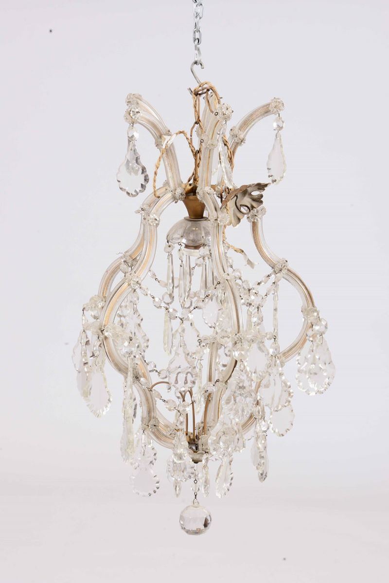 Lampadarietto in cristalli  - Auction Antiques V - Cambi Casa d'Aste
