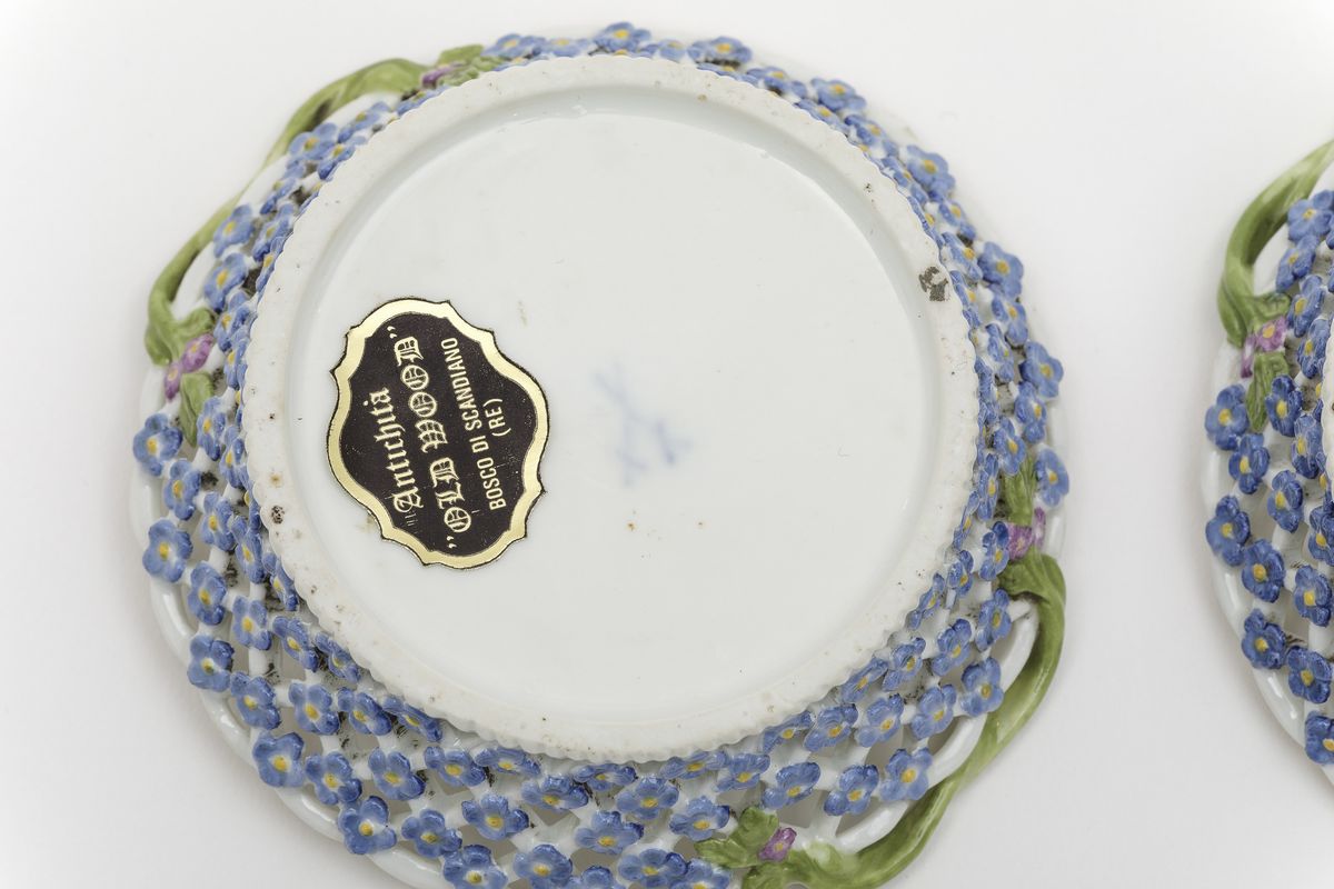 Coppia di Piccoli Cestini Meissen, Metà del XVIII Secolo