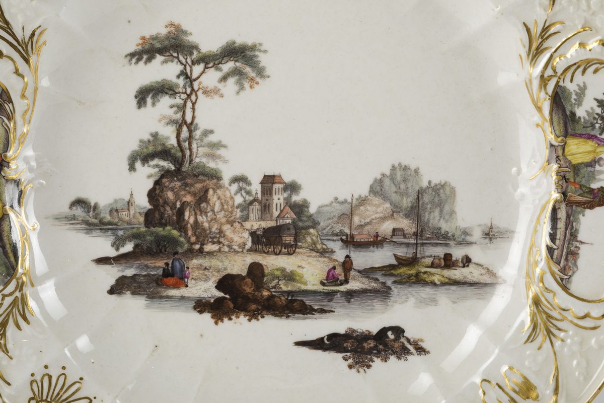 Coppia di Piatti Meissen, 1751 Circa