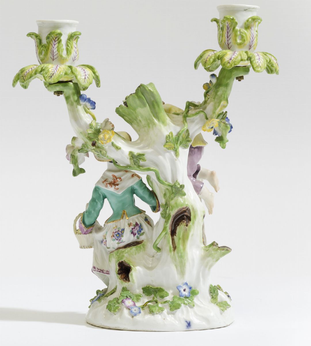 Candelabro da Tavola “il Ladro di Uova” Meissen, Metà del XVIII Secolo Modello di J.j.kaendler, 1...