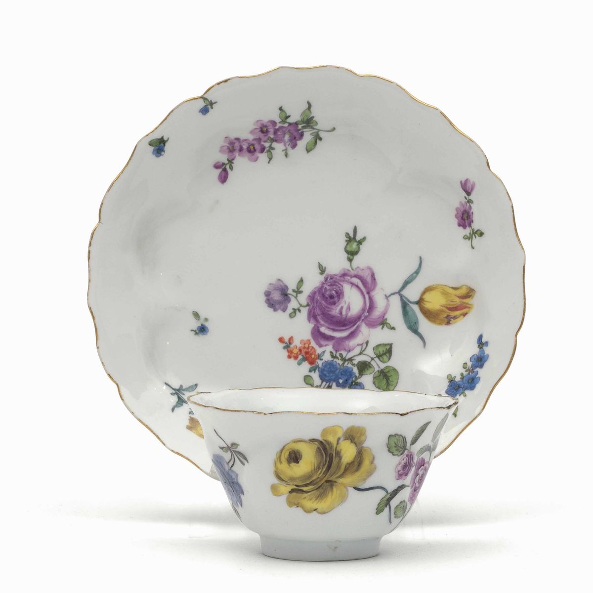 Tazza con Piattino Meissen, 1750 Circa