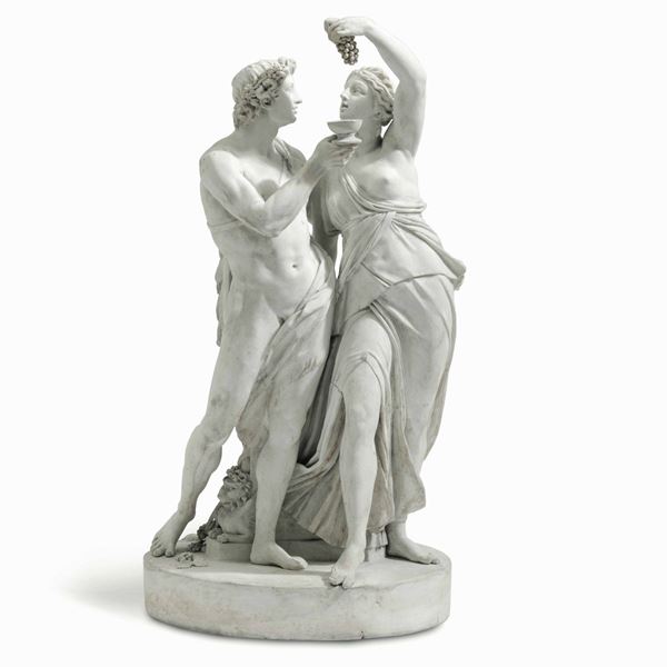 Grande scultura “Arianna e Bacco” Manifattura indeterninata, XIX secolo