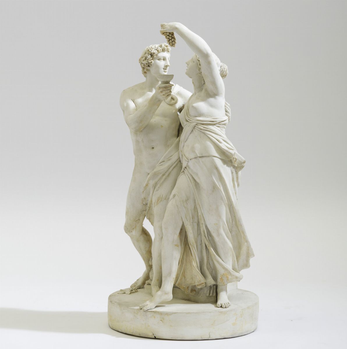 Grande Scultura “arianna e Bacco” Manifattura Indeterninata, XIX Secolo