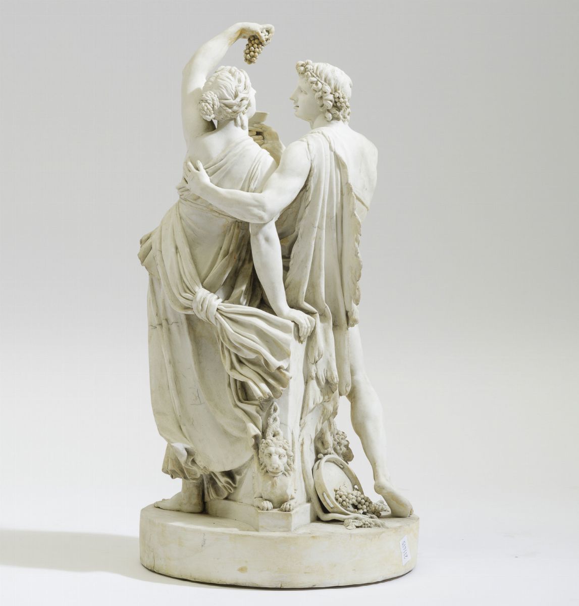 Grande Scultura “arianna e Bacco” Manifattura Indeterninata, XIX Secolo