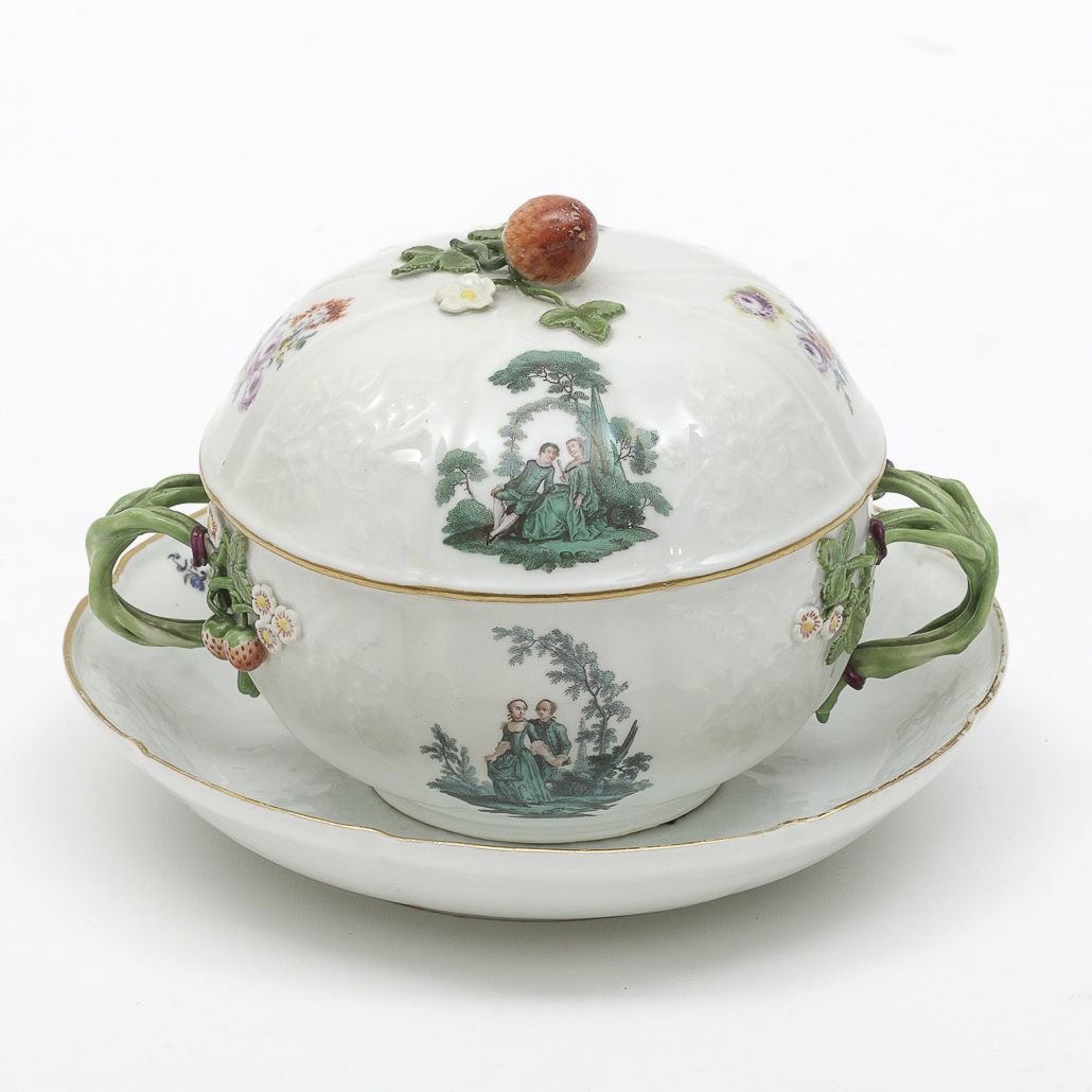 Tazza da Brodo con Sottopiatto Meissen, 1745-1750