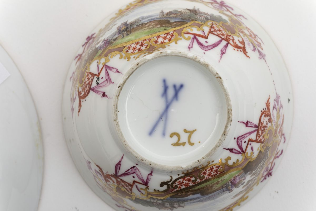 Tazza con Piattino Meissen, 1730-1735
