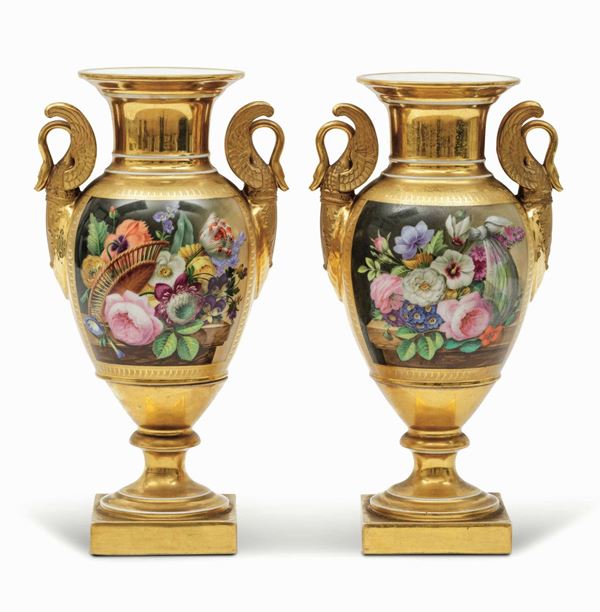 Coppia di vasi Parigi, 1820-1840