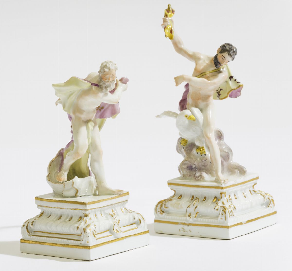 Coppia di Figurine Giove e Nettuno Meissen, Metà del XVIII Secolo