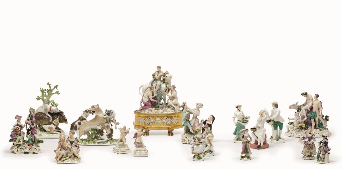 Coppia di Figurine Giove e Nettuno Meissen, Metà del XVIII Secolo