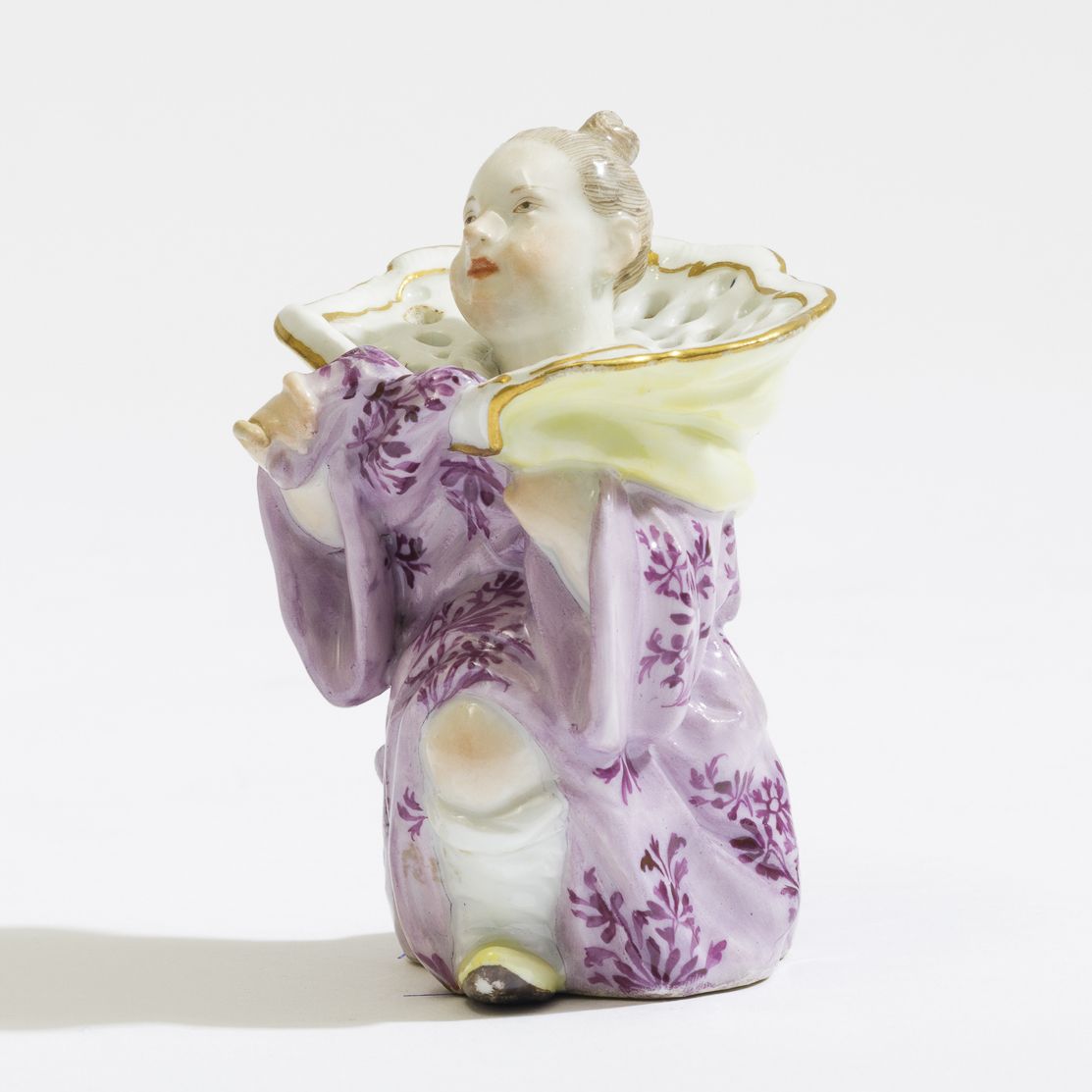 Figurina Spargi Polverino Meissen, Verso il 1760 Modello di Friedrich Elias Meyer (1723-1785)