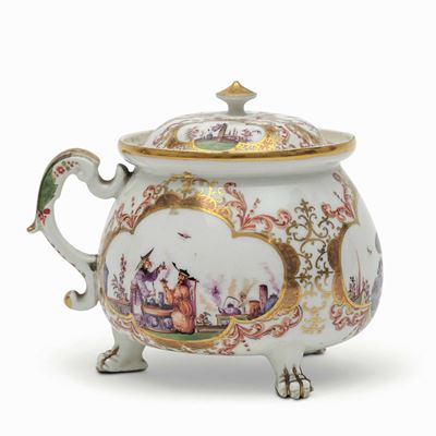Raro Contenitore per Panna Meissen, 1723-1725 Circa