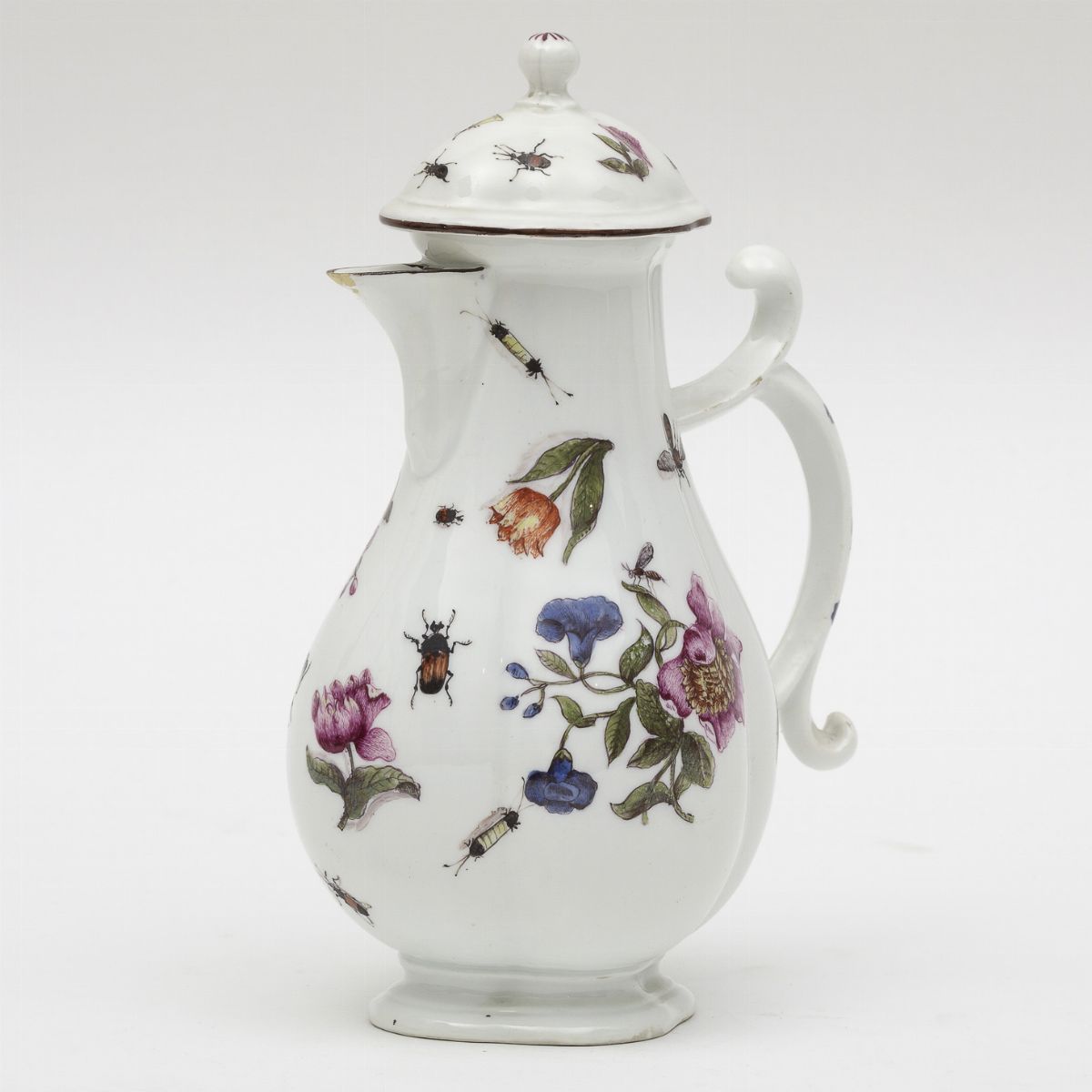 Caffettiera Meissen, Verso il 1740 Probabile Pittura di Johann Gottfried Klinger (1711-1781)