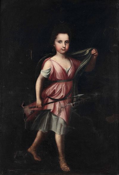Scuola del XVIII Secoloritratti di Fanciulli in Veste di Figure Mitologiche