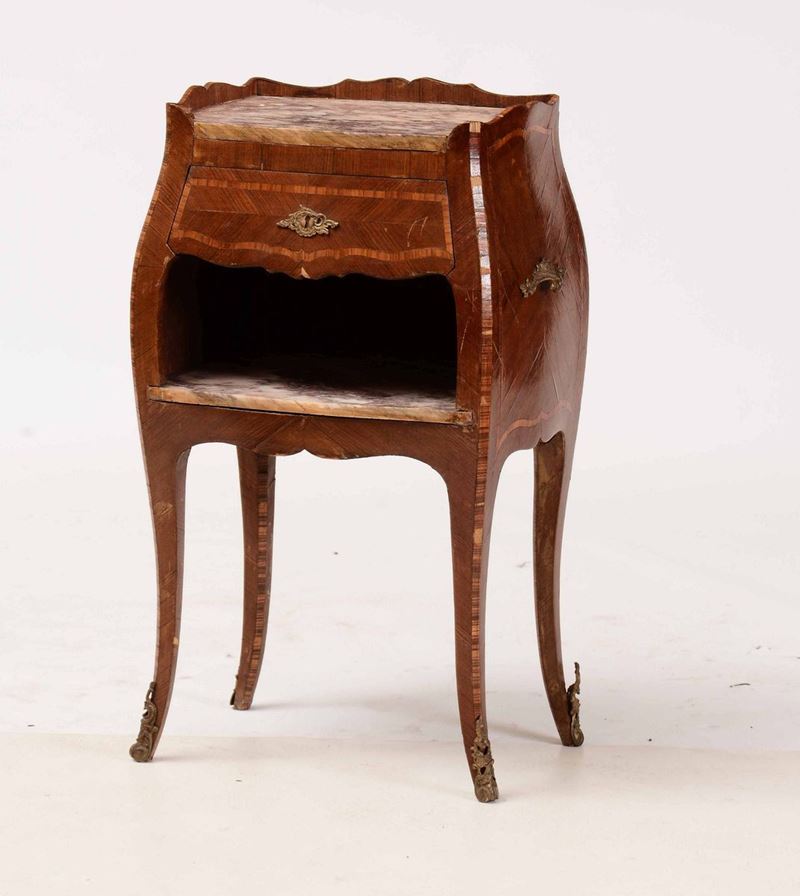 Comodino in legno lastronato e filettato, Genova XIX-XX secolo  - Auction Antiques Selected | Time - Cambi Casa d'Aste