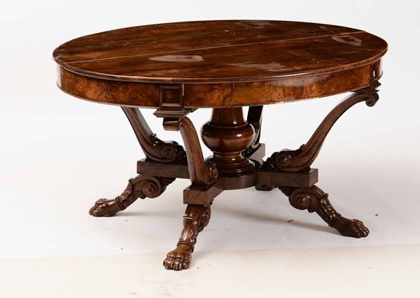 Tavolo a cestello in legno, XIX secolo