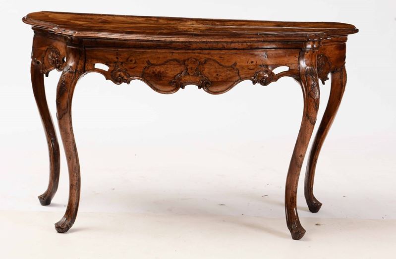 Consolle in legno intagliato, Veneto fine XVIII secolo  - Asta Antiquariato Selected | Asta a Tempo - Cambi Casa d'Aste