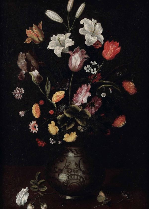 Carlo Antonio Procaccini (Bologna 1555 - Milano 1630), attribuito a Natura morta con vaso di fiori