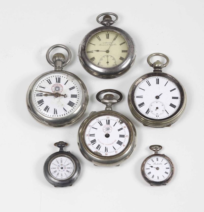Sei orologi da tasca  - Auction Fine Art September | Timed Auction - Cambi Casa d'Aste