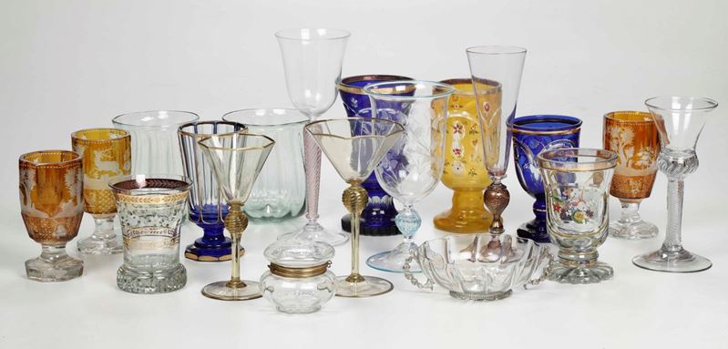 Insieme di bicchieri in cristallo Boemia  - Auction Fine Art September | Timed Auction - Cambi Casa d'Aste