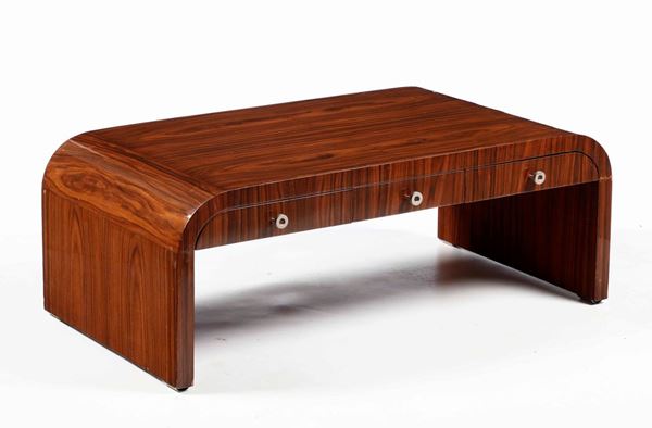 Tavolino basso deco in legno impiallacciato, XX secolo