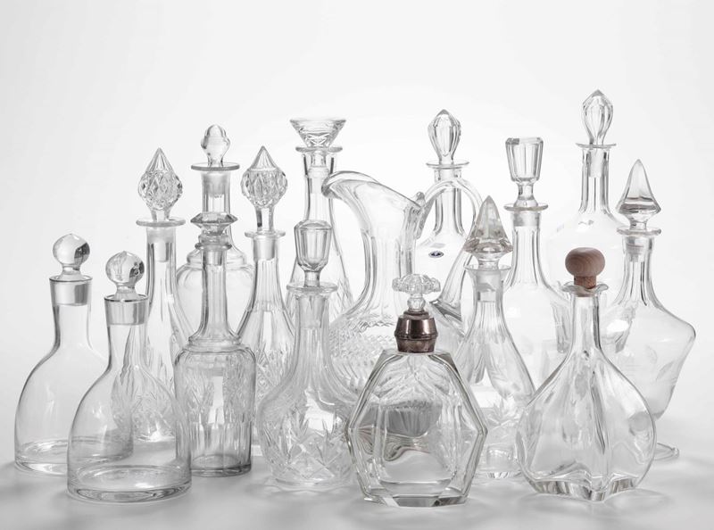 Lotto di bottiglie in cristallo  - Auction Fine Art September | Timed Auction - Cambi Casa d'Aste