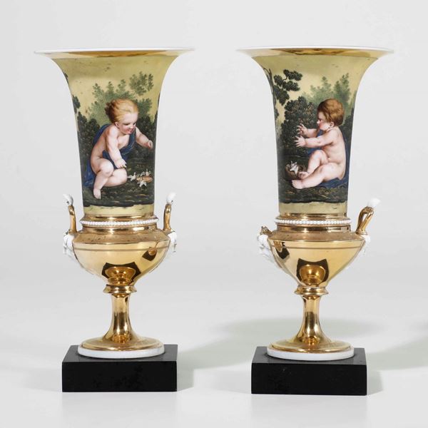 Coppia di vasi Probabilmente Francia, XIX secolo