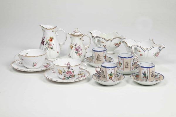Lotto di porcellane diverse XVIII-XX secolo