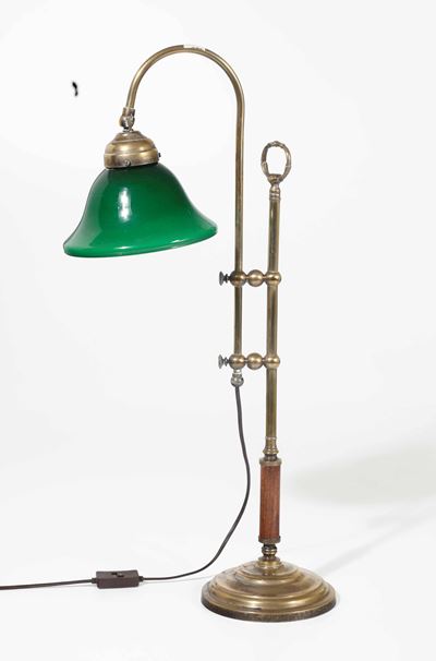Lampada da Tavolo in Metallo Dorato, XX Secolo