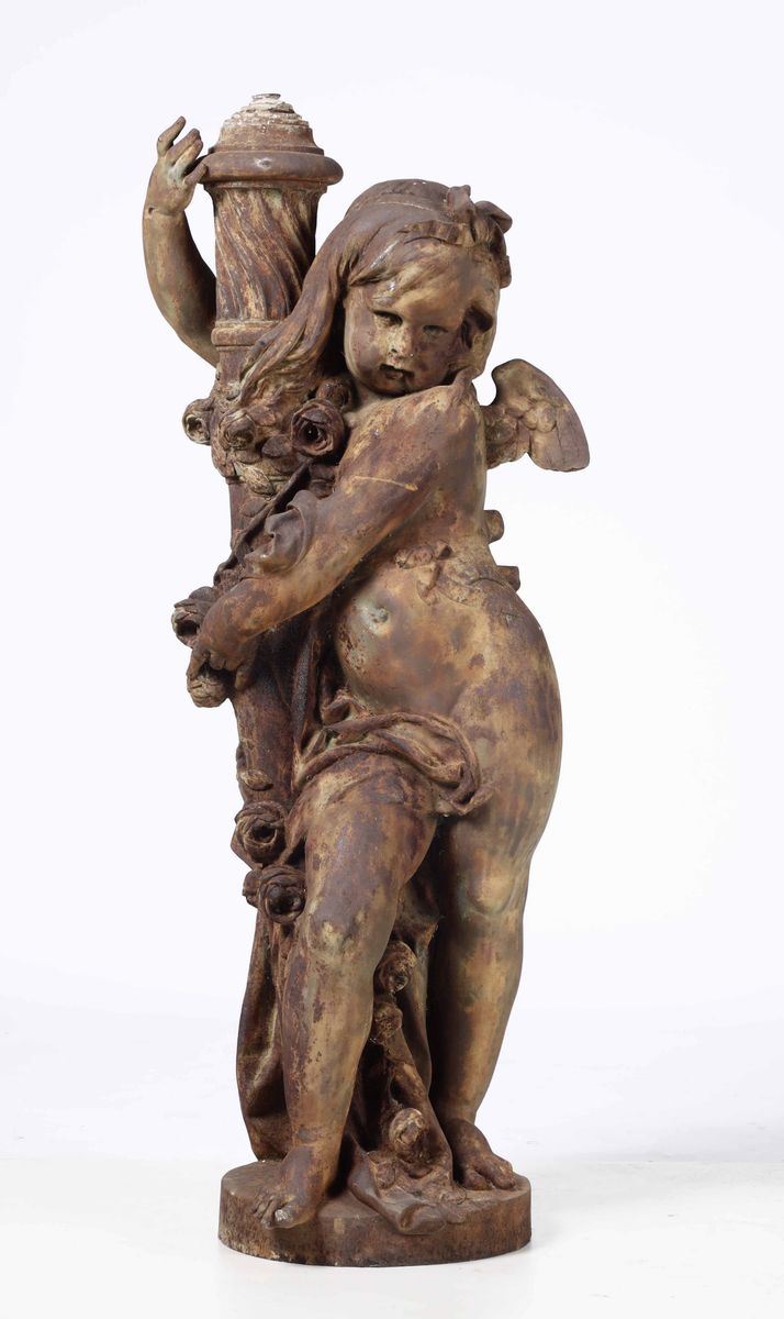Fanciulla alata. Ferro fuso. Francia XIX-XX secolo  - Auction Antiques Selected | Time - Cambi Casa d'Aste