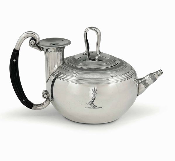 A globular silver tea pot, Tuscany (Florence?)