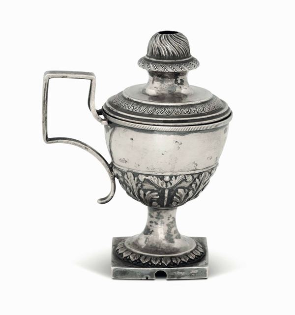 A silver wick holder, Tuscany, 1800s