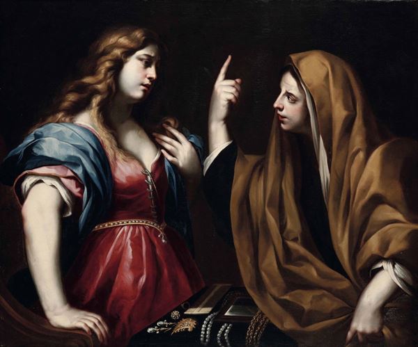 Andrea Vaccaro (Napoli, 1604 - 1670), cerchia di Marta e Maddalena
