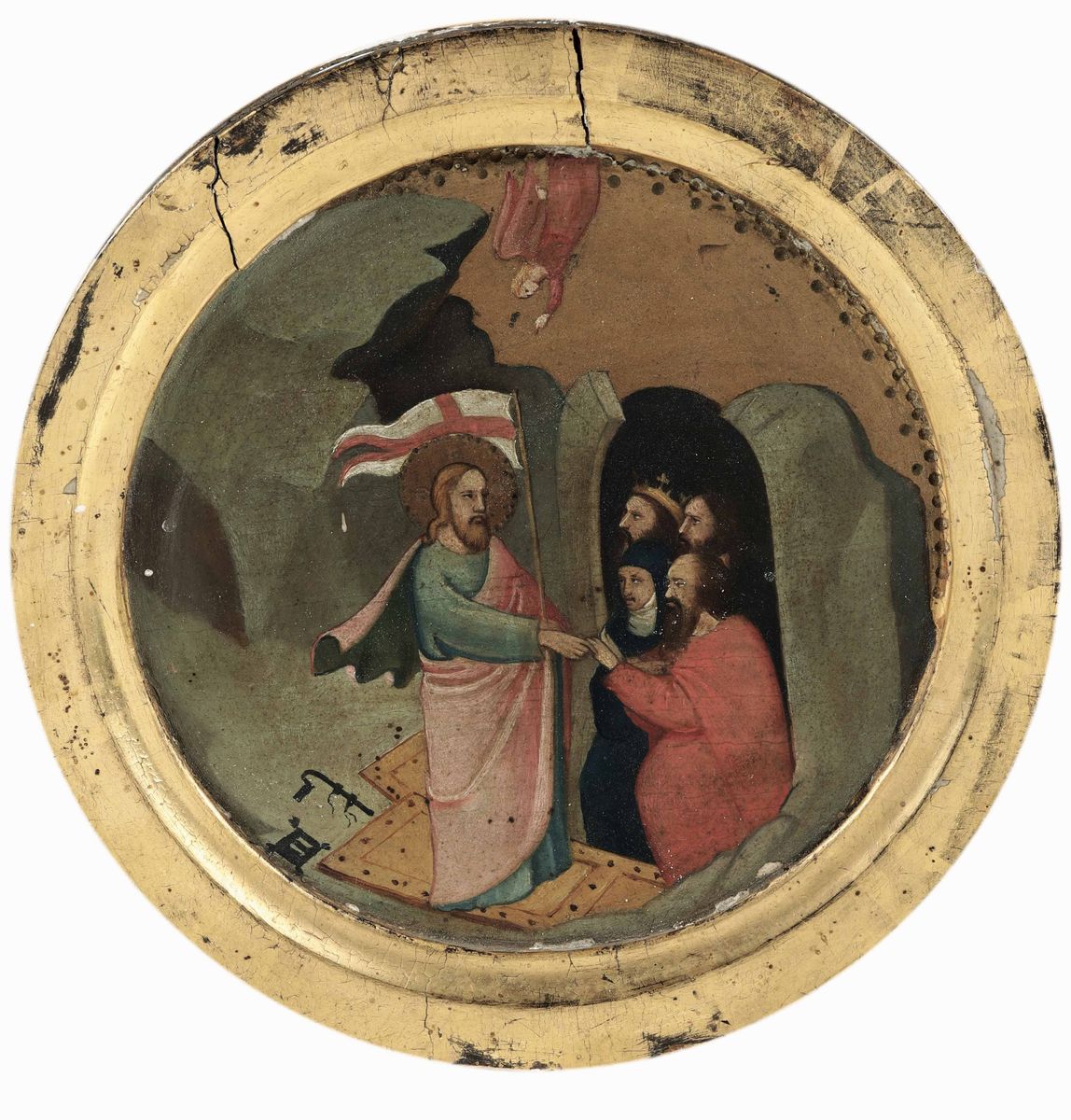 Anonimo Pittore del XIX Secolocrocifissione, San Francesco Dâ€™assisi e San Giacomo, Santa Cateri...