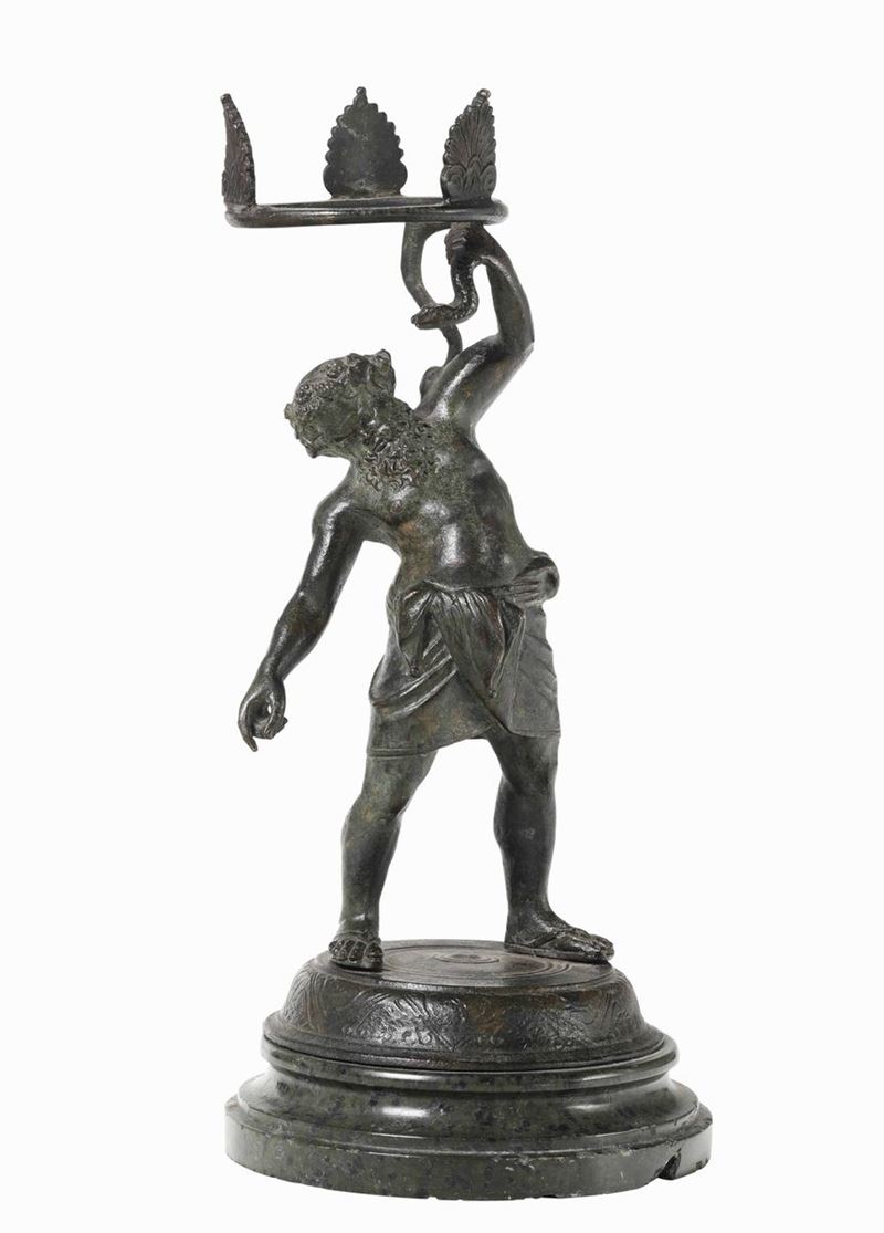Sileno Fonderia italiana del XVIII-XIX secolo  - Auction Important Sculptures, Furnitures and Works of Art - Cambi Casa d'Aste